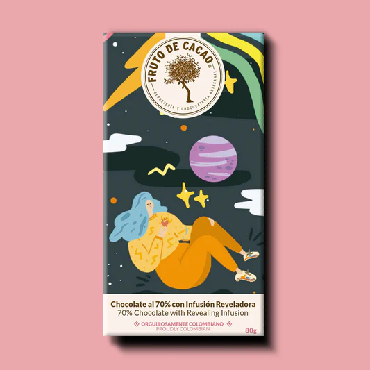 BARRA CHOCOLATE 70% CON INFUSIÓN REVELADORA 30GR