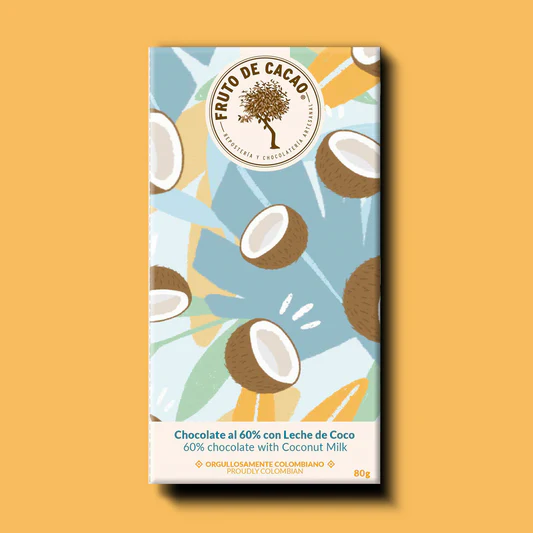 BARRA CHOCOLATE 60% CON LECHE DE COCO 30GR