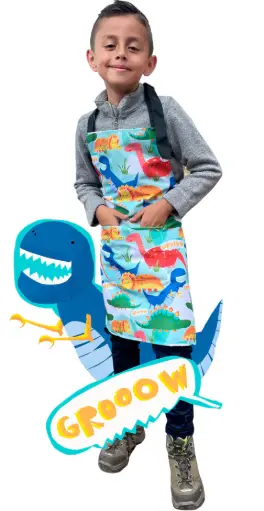 [A9079-5] DELANTAL DE NIÑO DINOSAURIOS