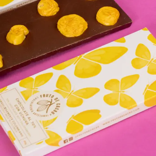 [BG002] BARRA CHOCOLATE 70% CON UCHUVA 80GR