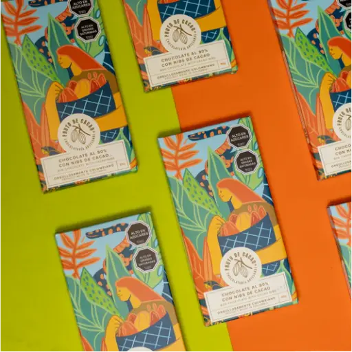 [BS029] BARRA CHOCOLATE 80% CON NIBS DE CACAO SOLAR 30GR