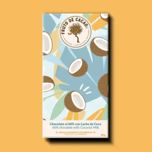 [BS032] BARRA CHOCOLATE 60% CON LECHE DE COCO 30GR